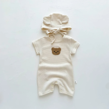 Mijn Hummeltje Mini Fashion™   Zachte Katoen   Zomer Jumpsuit Beige / 80 (6 12 maanden) | Educatief Speelgoed