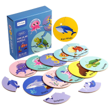Mijn Hummeltje Dieren Match™ – Draai & Ontdek – 3 delige Puzzel Zeedieren | Educatief Speelgoed
