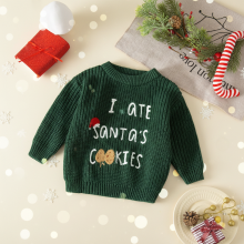 Mijn Hummeltje JoyKnit – Knus & Warm   Kersttrui met tekst Groen (I Ate Santa Cookies) / 75 (9–12 Maanden) | Educatief Speelgoed