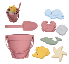 Mijn Hummeltje Silicone Beach Set™   Strandemmer Zandavontuur   Siliconen Strandset Rood | Educatief Speelgoed