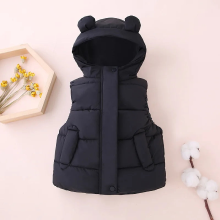 Mijn Hummeltje Mini Fashion™   Warm & Trendy   Bodywarmer Met Capuchon Zwart / 100 (3 jaar) | Educatief Speelgoed