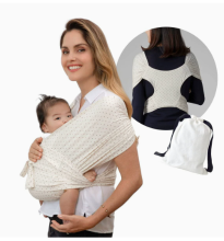 Mijn Hummeltje SoftNest   Comfortabel, Ademend & Veilig   Ergonomische Baby Draagdoek Minimalistisch Raster Wit | Educatief Speelgoed