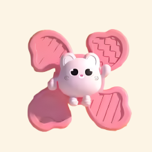 Mijn Hummeltje Bath Spinner Toys™   Leerzaam & Leuk   Fidget Babybad Speeltjes Roze spinner Dier | Educatief Speelgoed