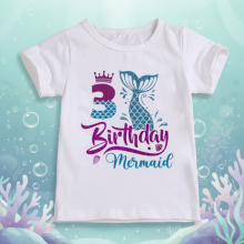 Mijn Hummeltje Birthday Graphic Tee – Schattig & Luchtig – Verjaardag Kinder T shirt Zeemeermin / 3 jaar (maat 100) | Educatief Speelgoed