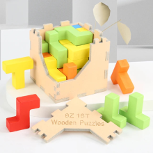 Mijn Hummeltje Woods™   Train je brein   3D Tetris Puzzel Z & T Blokjes | Educatief Speelgoed