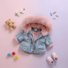 Mijn Hummeltje FurDream – Denim Look – Winterjas met Capuchon Roze / 100 (3 4 jaar) | Educatief Speelgoed