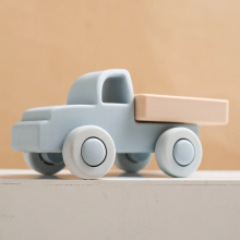 Mijn Hummeltje Mini Motion™ – Rollen & Bijten – Silicone Voertuig Speelgoed Blauwe Truck | Educatief Speelgoed