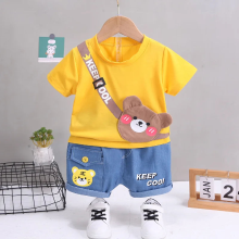 Mijn Hummeltje Mini Fashion™   Dierenprint   Katoenen Kledingset Geel / 80 (9 12 Maanden) | Educatief Speelgoed