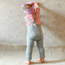 Mijn Hummeltje Mini Fashion™   Zacht & Comfortabel   Kinder Legging met Bretels Licht Grijs / S (0 1 jaar) | Educatief Speelgoed