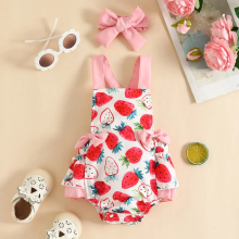 Mijn Hummeltje Mini Fashion™   Koe of Aardbei   Meiden Rompertje Aardbei / 0 3 maanden | Educatief Speelgoed