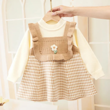 Mijn Hummeltje Mini Fashion™   Schattige Look   Jurk met lange mouwen Beige / 110 (4 jaar) | Educatief Speelgoed