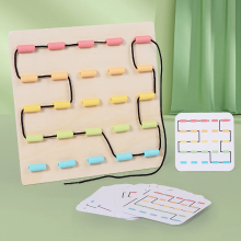 Mijn Hummeltje Tangle Toys™   Knoopjes & Kleuren   Patronen leggen met touw | Educatief Speelgoed