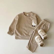 Mijn Hummeltje Mini Fashion™   Trendy & Casual   Trainingspak Beige Gans / 90 (18 24 maanden) | Educatief Speelgoed