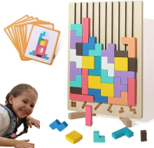 Mijn Hummeltje Puzzle Totem™ – Denk & Bouw – Houten Puzzelspel | Educatief Speelgoed