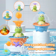 Mijn Hummeltje Light Up Crocodile Bath Toy – Interactief & Waterplezier – Krokodil Fontein Badspeelgoed | Educatief Speelgoed