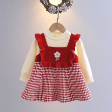 Mijn Hummeltje Mini Fashion™   Schattige Look   Jurk met lange mouwen Rood / 110 (4 jaar) | Educatief Speelgoed