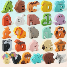 Mijn Hummeltje ZooLetters – Speels & Educatief – Houten Dieren Alfabetpuzzel voor kinderen | Educatief Speelgoed