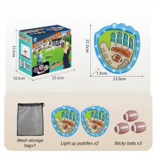 Mijn Hummeltje FlexiCatch – Zacht & Speels – Sticky Sportballen Rugby / Blauw / 3 | Educatief Speelgoed