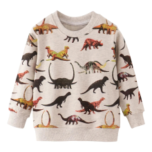 Mijn Hummeltje Mini Fashion™   Geweldige Printen   Sweater Lichtgrijs   Dinosaurus / 100 (3 jaar) | Educatief Speelgoed