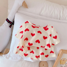 Mijn Hummeltje Mini Fashion™   Luchtig Katoen   Kinder Hartjes Zomerset Rood / 90 (2 jaar) | Educatief Speelgoed
