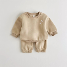 Mijn Hummeltje Mini Fashion™   Warm & Comfortabel   Trainingspak met Bloemenborduursel Khaki / 90 (18 24 maanden) | Educatief Speelgoed