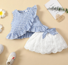 Mijn Hummeltje Mini Fashion™   Top&Short Set Meiden Blauw / 110 | Educatief Speelgoed