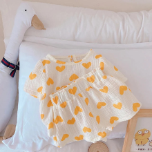 Mijn Hummeltje Mini Fashion™   Luchtig Katoen   Kinder Hartjes Zomerset Geel / 120 (5 jaar) | Educatief Speelgoed