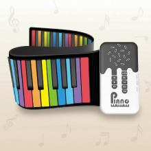 Mijn Hummeltje Roll up Piano Keyboard – Creatief & Leerzaam – Opvouwbare Piano Regenboog | Educatief Speelgoed
