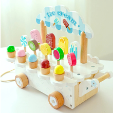 Mijn Hummeltje Wooden Gelato™ – IJskoude Fantasie – Rollenspel Ijswagen Wit | Educatief Speelgoed