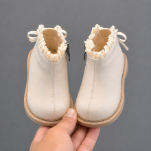 Mijn Hummeltje Mini Fashion™   Warm & Classic   Leren Laarsjes Beige / 15 (0–6 maanden) | Educatief Speelgoed