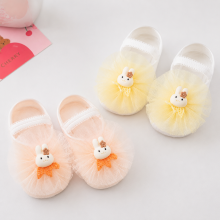 Mijn Hummeltje SweetFeet – Zacht & Schattig – Baby Sokken met Bloemen en Kanten Konijn   Geel Oranje / 6 (0–6 maanden) | Educatief Speelgoed