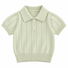 Mijn Hummeltje MiniLuxe – Elegant & Comfortabel – Polo Shirt met Gebreide Stof Lichtgroen / 80 (1–2 jaar) | Educatief Speelgoed