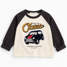 Mijn Hummeltje LittleRetro – Stoer & Trendy – Kinder Longsleeve met Grafische Print Auto / 130 (5–6 jaar) | Educatief Speelgoed