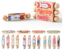 Mijn Hummeltje Woods™   Draai & Leer   Roterende Peuter Puzzel 3+2 GRATIS | Educatief Speelgoed