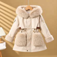 Mijn Hummeltje CozyParka – Warm & Zacht – Meisjes Winterjas met Pluche Kraag Wit / 150 (9–10 jaar) | Educatief Speelgoed