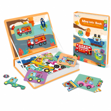 Mijn Hummeltje MagniPlay – Educatief & Creatief – Magnetisch Puzzelboek Voertuig | Educatief Speelgoed
