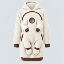 Mijn Hummeltje MamaHug – Warm & Praktisch – 2 in 1 Draaghoodie voor Mama en Baby Wit / XL | Educatief Speelgoed
