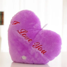 Mijn Hummeltje Glow Star Pillow™ – Sterrenpret in bed – Lichtgevend Knuffel kussen Paars Hart | Educatief Speelgoed