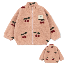 Mijn Hummeltje WarmHug – Comfortabel & Trendy – Kinder Fleece Jas met Speelse Prints Jas / Kers / 100 (3–4 jaar) | Educatief Speelgoed