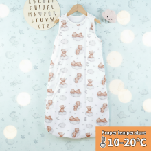 Mijn Hummeltje LittleDreams – Zacht & Ademend – Baby Slaapzak zonder mouwen Beer / L (12–18 maanden) | Educatief Speelgoed