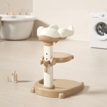 Mijn Hummeltje LittleSplash – Stabiel & Veilig – Baby Douche Standaard Bruin / Met kruk | Educatief Speelgoed