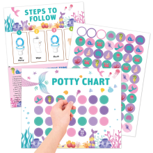 Mijn Hummeltje PottyChart – Speels & Motiverend – Potty Training Stickerkaart Zeemeermin | Educatief Speelgoed