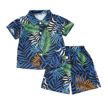 Mijn Hummeltje Mini Fashion™   Fris & Vrolijk   Bloemen Jongens Setje Middernacht Tropisch Blauw / 100 (2 3 Jaar) | Educatief Speelgoed