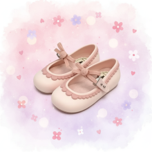 Mijn Hummeltje MiniChic – Elegantie & Stijl – Kinder Slofjes met Strik Roze / 24 (3–4 jaar) | Educatief Speelgoed