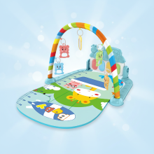 Mijn Hummeltje Musical Baby Play Gym – Kleurijk & Educatief – Baby Gym Kleed Raket Beer | Educatief Speelgoed