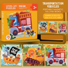 Mijn Hummeltje Magnetic Puzzle Book™ – Dierenvriendjes Plezier – Magnetisch Puzzel Boek Transport | Educatief Speelgoed