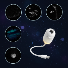 Mijn Hummeltje NightSky – Dimbaar & Magisch in de Slaapkamer – LED Galaxy Lamp Aurora gloed (incl. 5 Micro filmdiscs) | Educatief Speelgoed