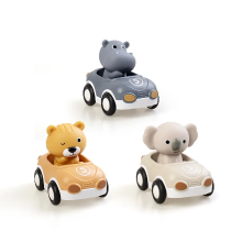 Mijn Hummeltje AnimalRide – Speels & Schattig – Silicone Dierenauto (3 stuks) Nijlpaard   Tijger   Koala | Educatief Speelgoed