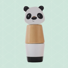 Mijn Hummeltje WoodyFriends – Motoriek & Plezier – Houten Dier Stapelspeelgoed Panda | Educatief Speelgoed