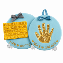 Mijn Hummeltje Baby Imprint Clay Kit – Herinnering & Uniek – Klei Afdruk Set Blauw – Gouden herinneringsset | Educatief Speelgoed